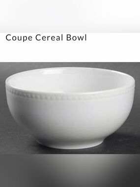 Like new Apilco beaded hemstitch Bowl Porcelain Dinnerware White set of 2 France